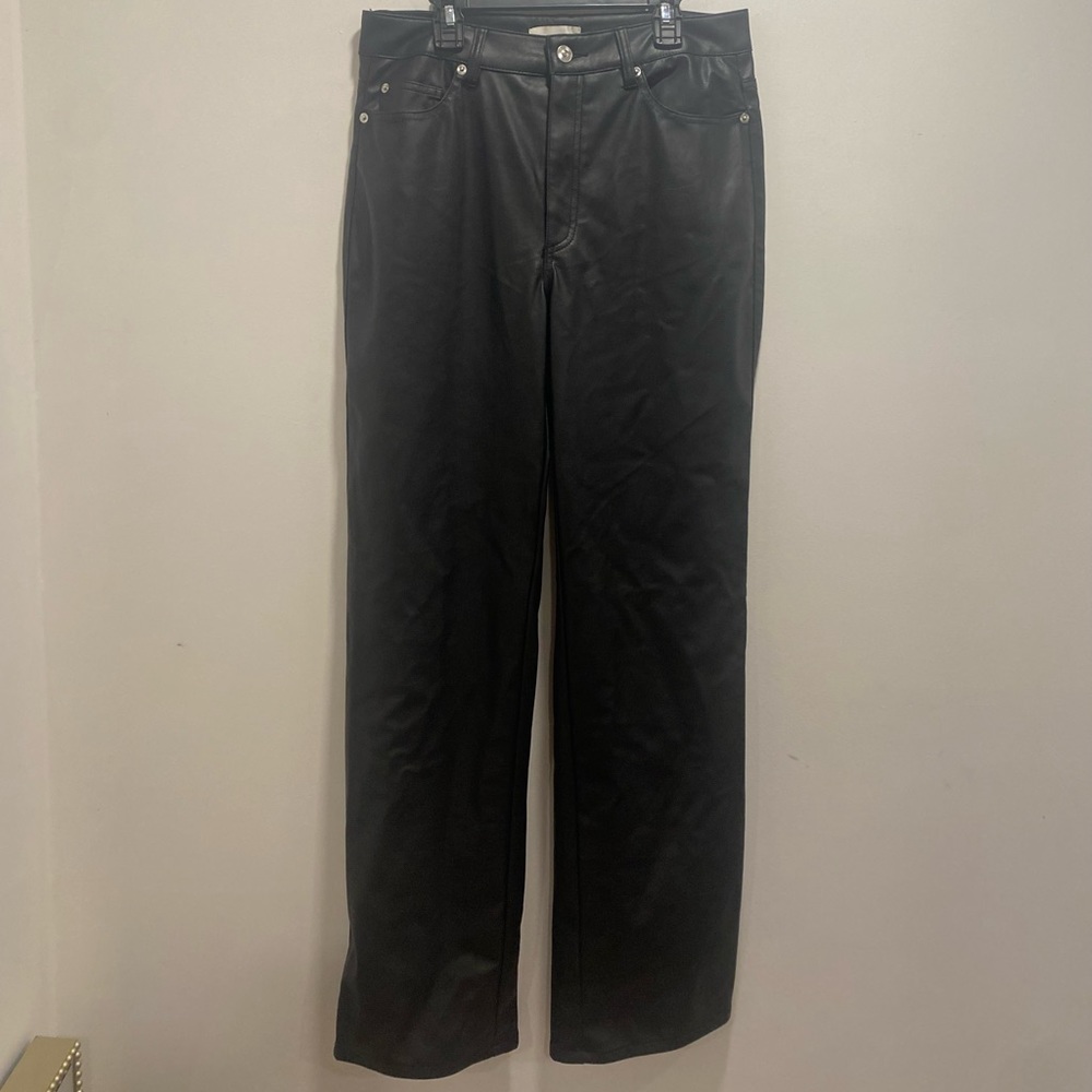 Black leather pants